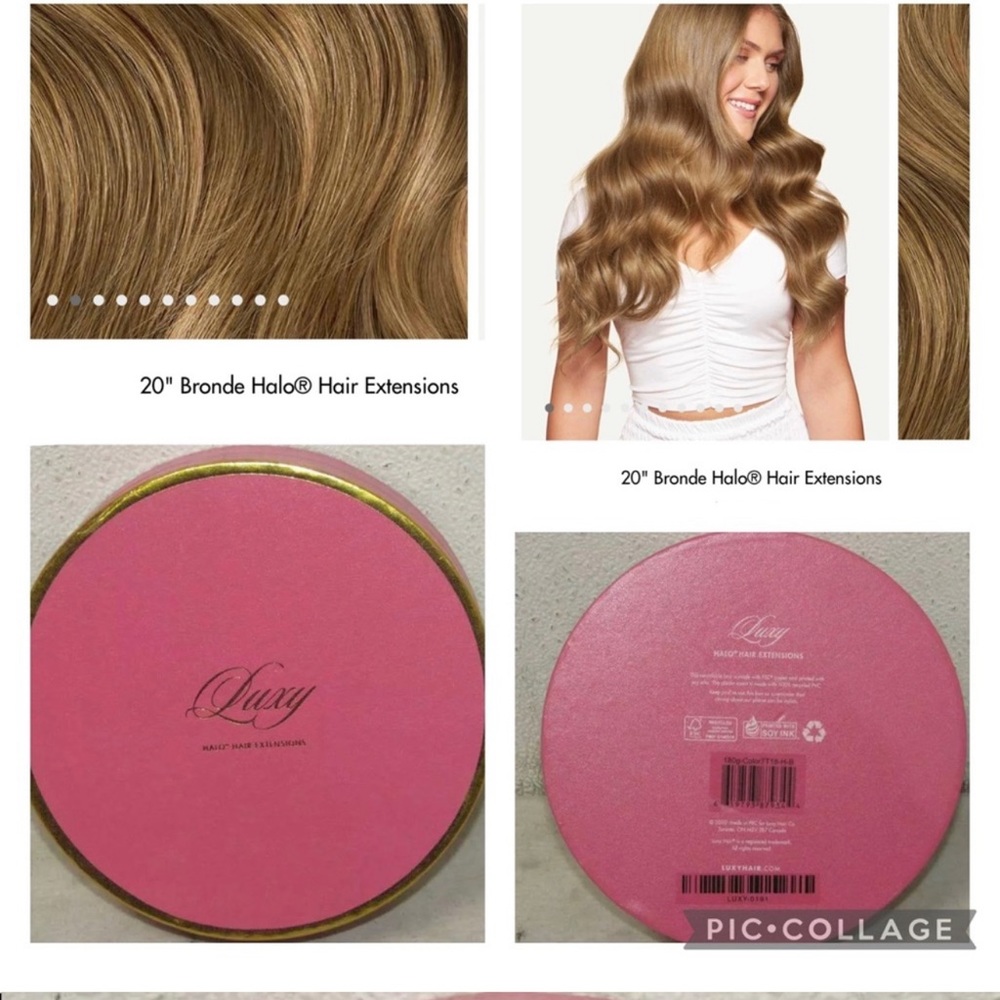 Halo hair extensions 20 inch color bronde 180 grams